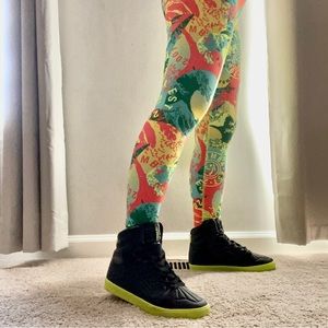 Zumba Street Groove Black/Neon High Top Dance Athletic Shoes.